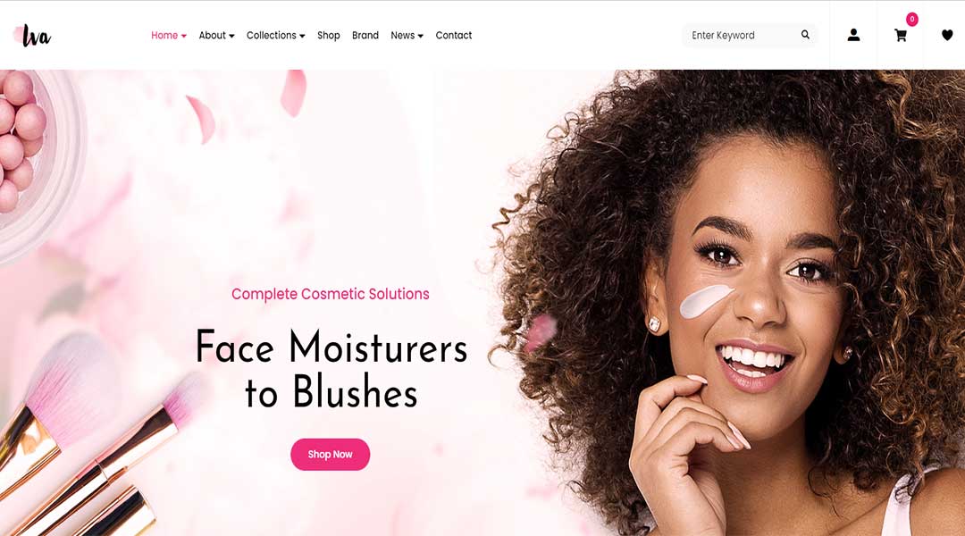Iva beauty and cosmetic WordPress theme