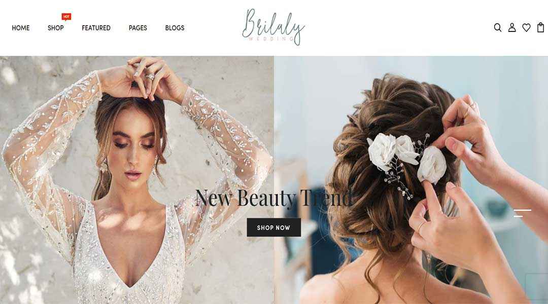 Brilaly responsive Shopify wedding them