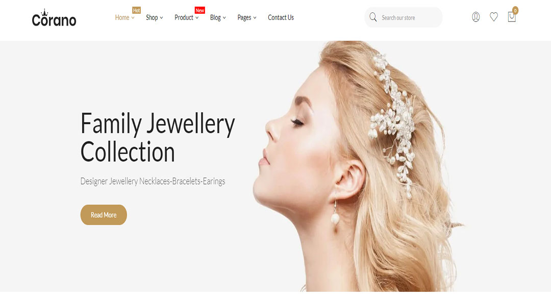 Corano - Shopify theme for jewellery