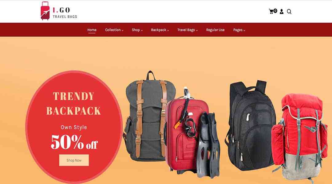Igo- Travel Bag Shop Shopify Theme