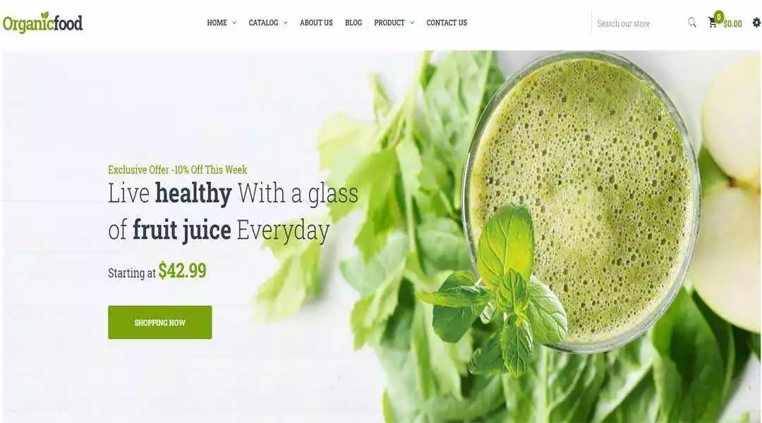  organic food e-commerce theme