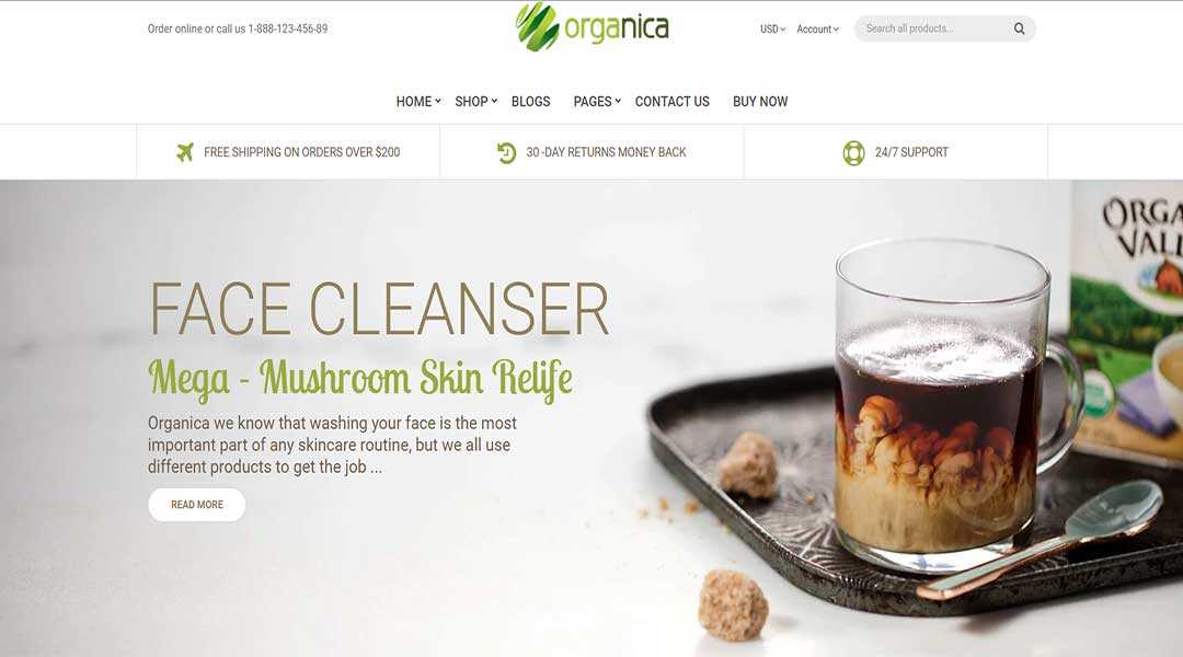 Organica multipurpose Shopify Theme