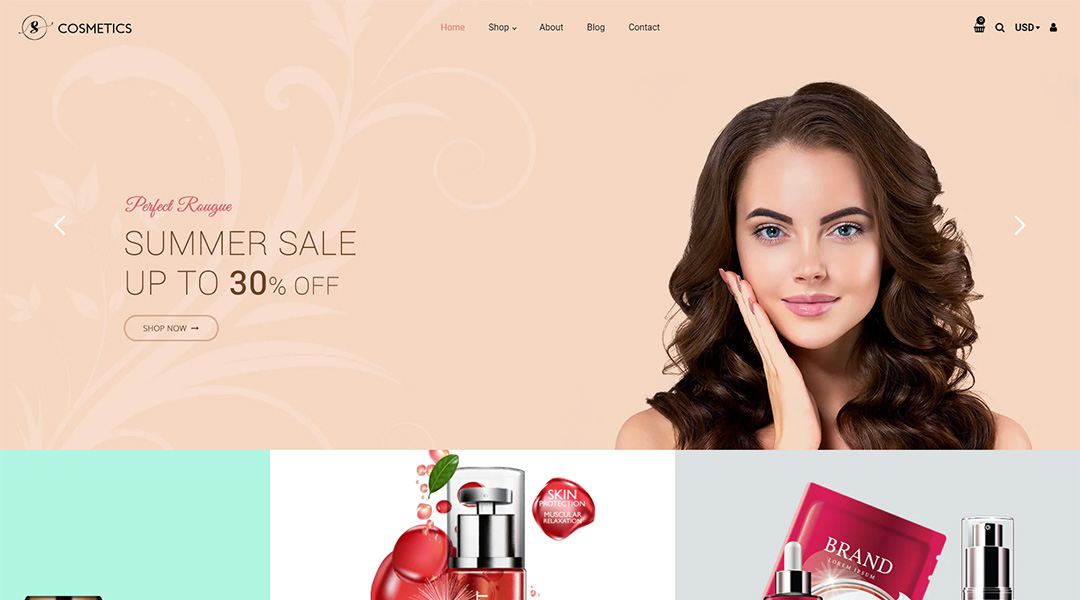 Sasha Shopify theme for cosmetic store