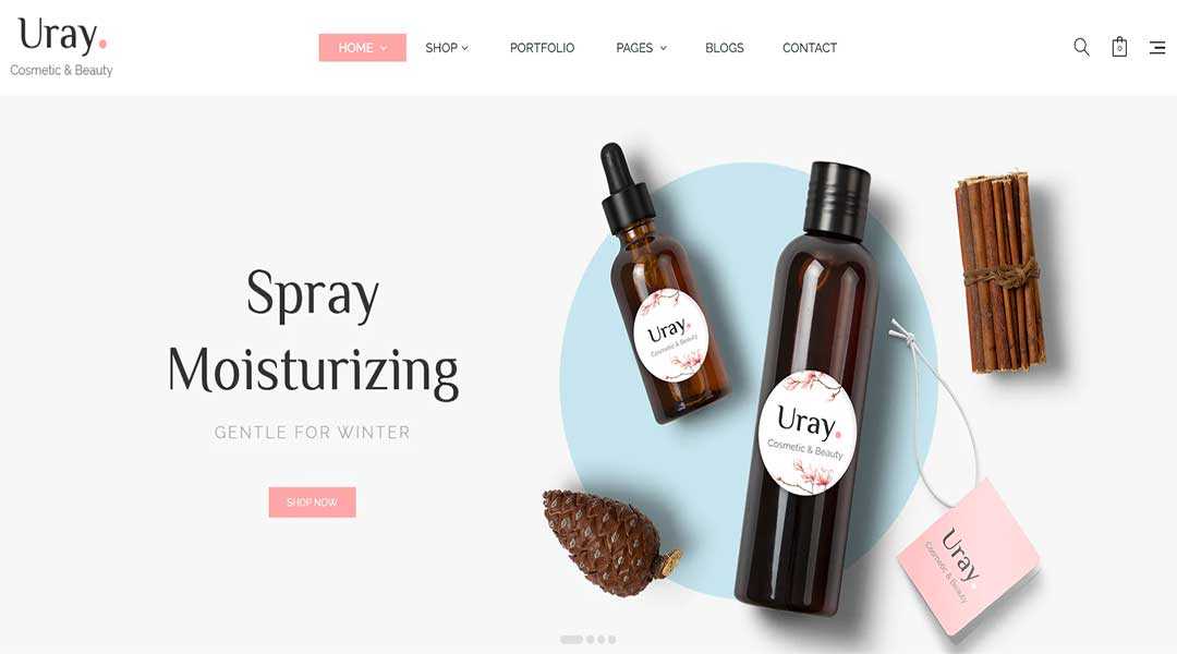 Uray gorgeous theme for beauty store