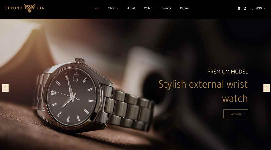 Chrono Dial fully responsive best Shopify theme for watches