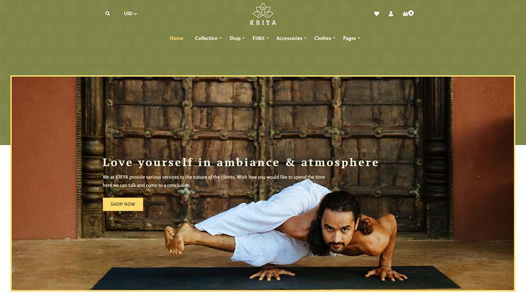 Kriya – Pilates, Yoga Shopify Theme