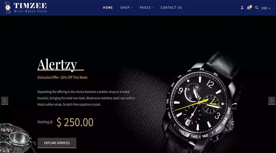 Timezee attractive Shopify theme for watches