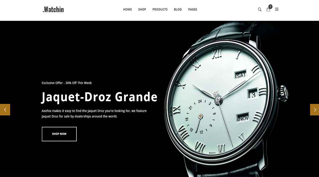 Watchin Shopify theme for watch stores