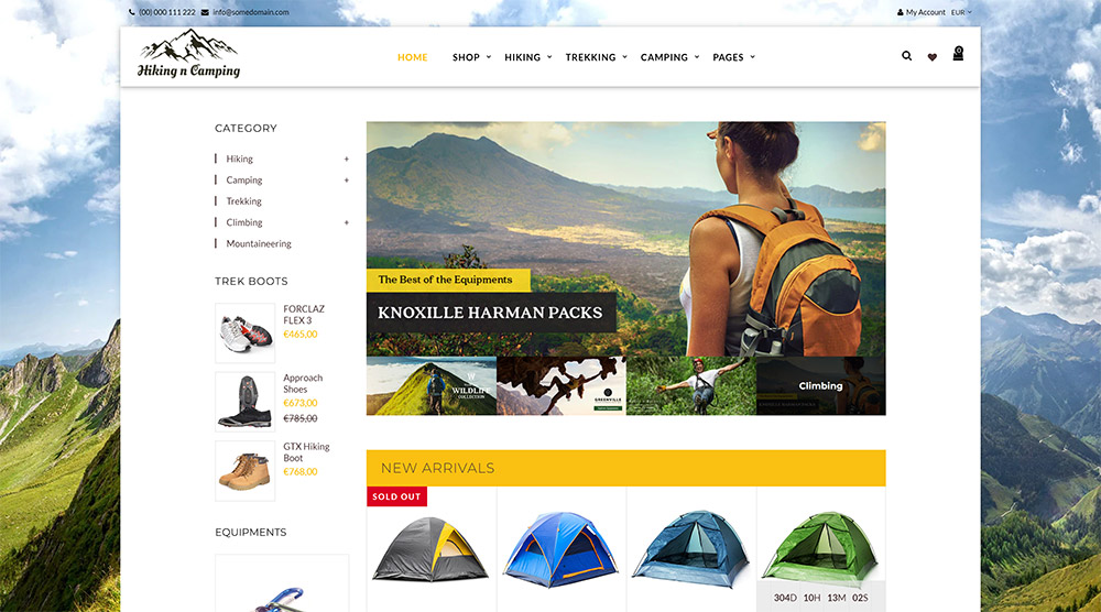 hiking-camping best Shopify travel theme