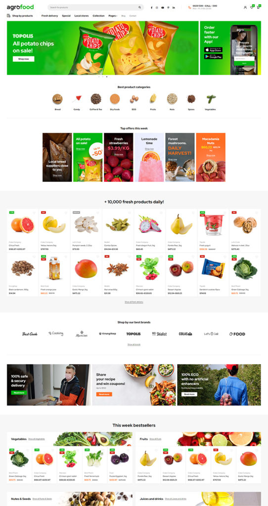 Agrofood - Elementor Woocommerce WordPress Theme