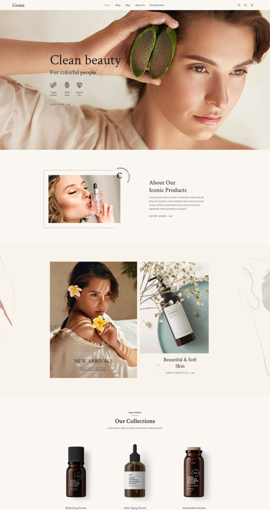 Cosma - Beauty Cosmetics Woocommerce WordPress Elementor Themes