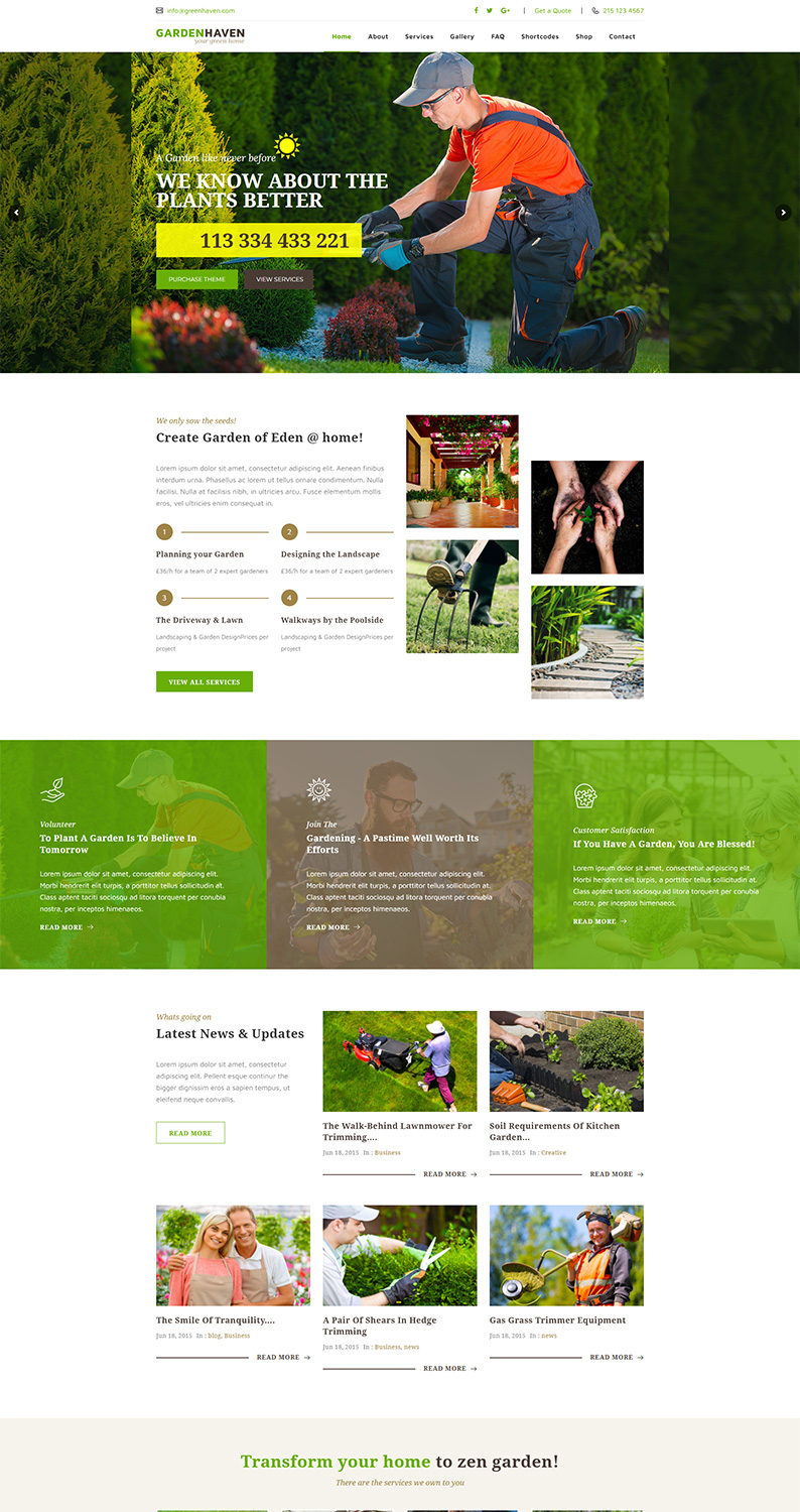 Garden-Landscape Garden WordPress theme