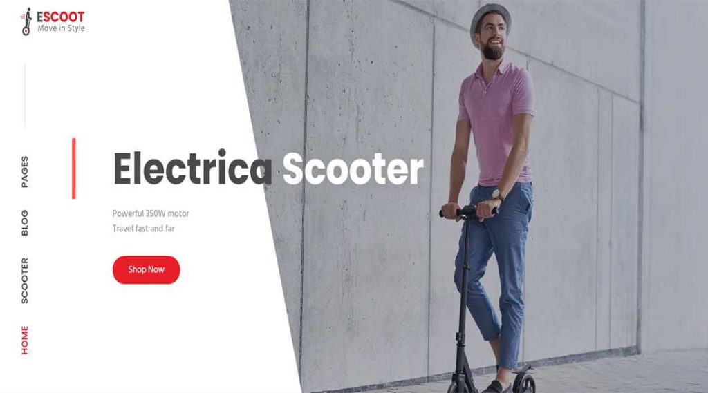 Escoot stylish Single Product Shopify Theme