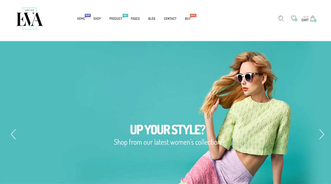 Eva beautiful e-commerce Shopify theme 