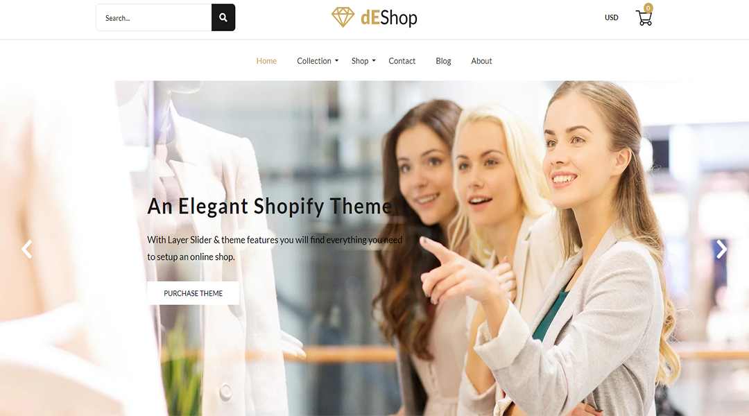 dEShop powerful eCommerce Multipurpose Shopify Theme