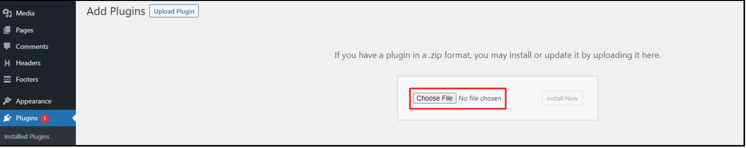 Clicking The Choose File Option