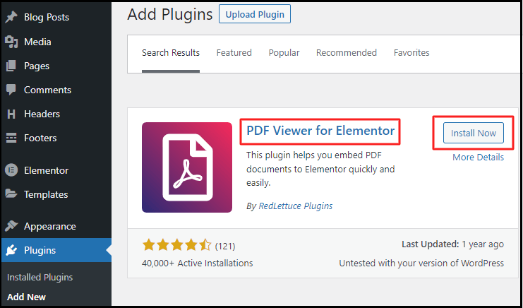 Installing PDF Viewer For Elementor