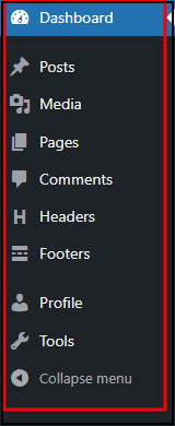 Options Available To The Editor User