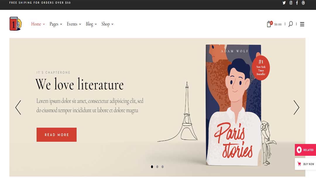 ChapterOne Bookstore and Publisher Theme