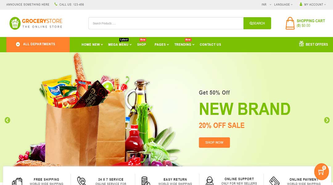 Grocery Store - Vegetable , Organic & Supermarket Responsive Shopify Theme