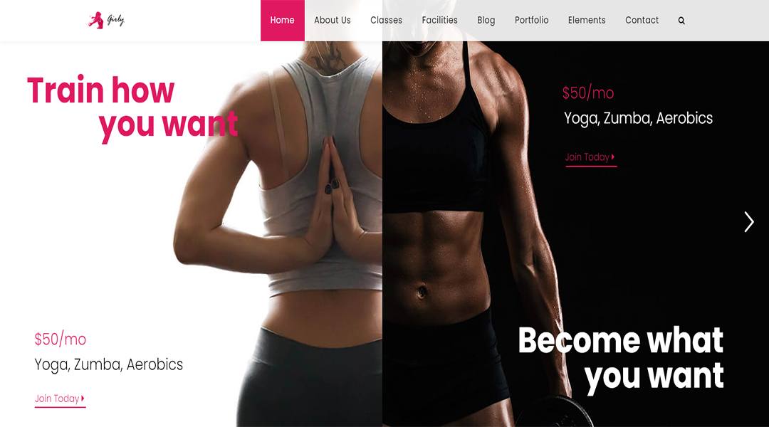 Gym fitness and yoga WordPress theme