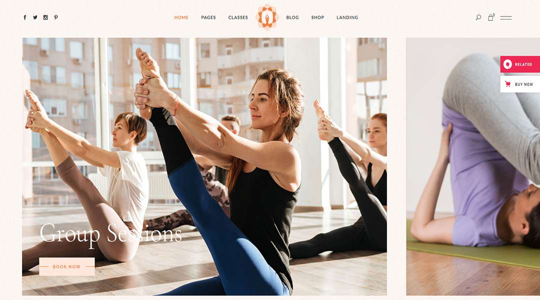 Hatha fresh looking WordPress theme for yoga
