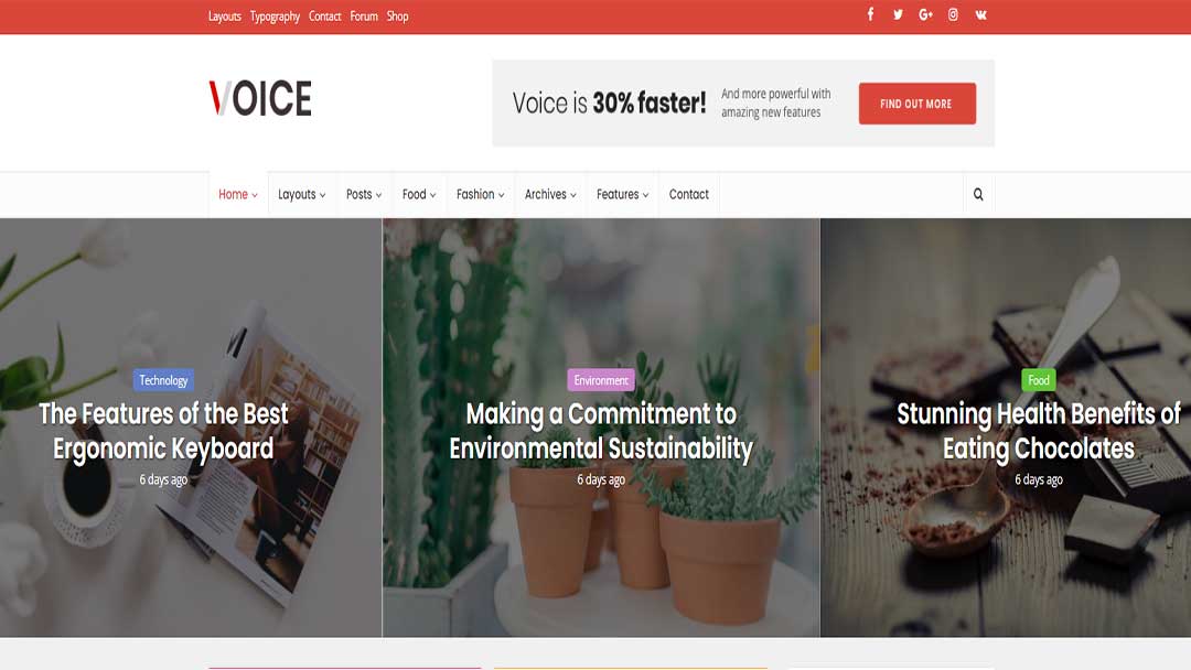 Voice News Magazine WordPress Theme 
