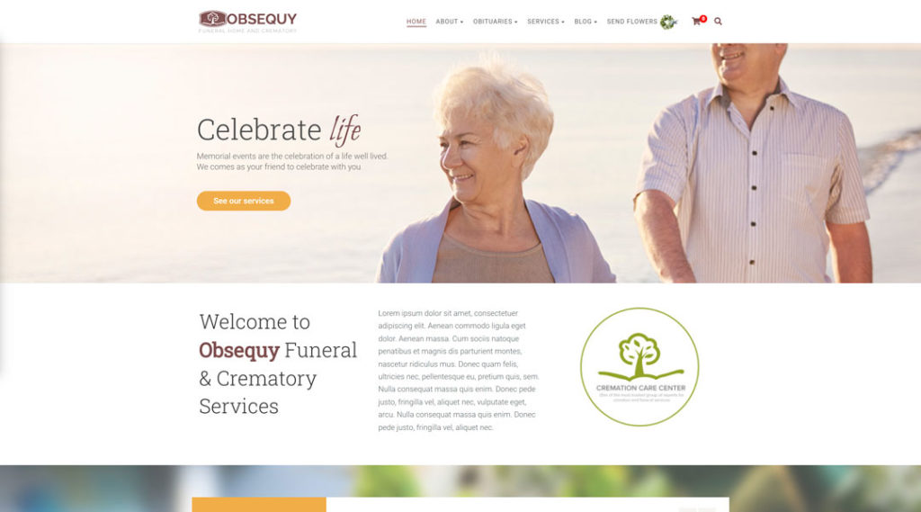 Obsequy - Funeral Home Website Templates 