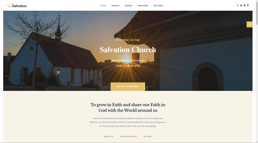 Salvation Best WordPress Theme