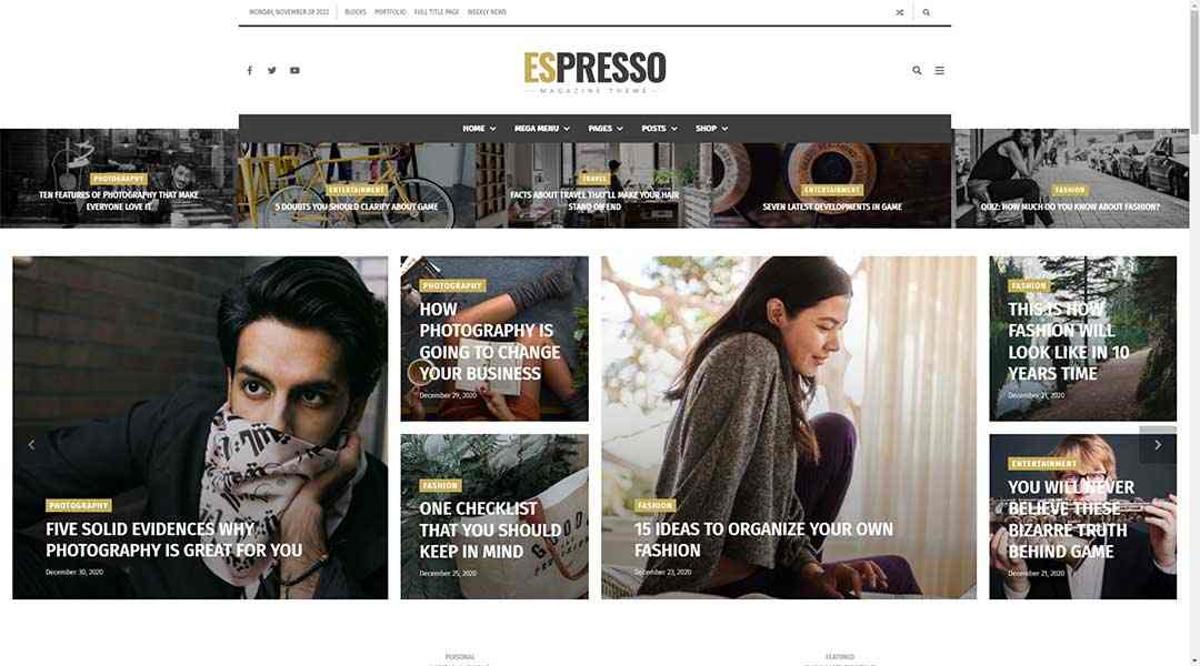 ESPRESSO Magazine Newspaper WordPress Theme
