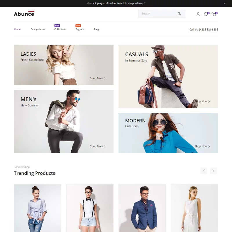 Abunce - Fashion Shopify Theme