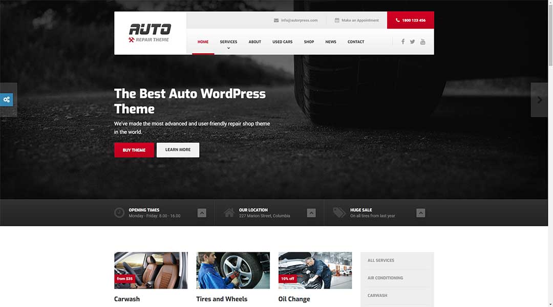  Auto Mechanic WordPress Theme