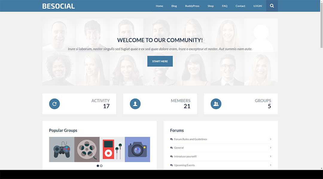 Besocial BuddyPress Social Network & Community WordPress Theme