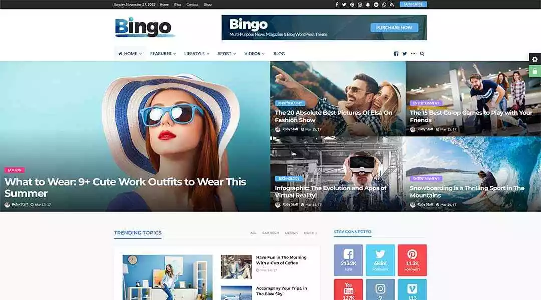 Bingo Multipurpose Newspaper & Magazine Theme