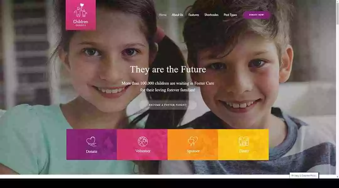 Children Charity Nonprofit & NGO WordPress Theme 