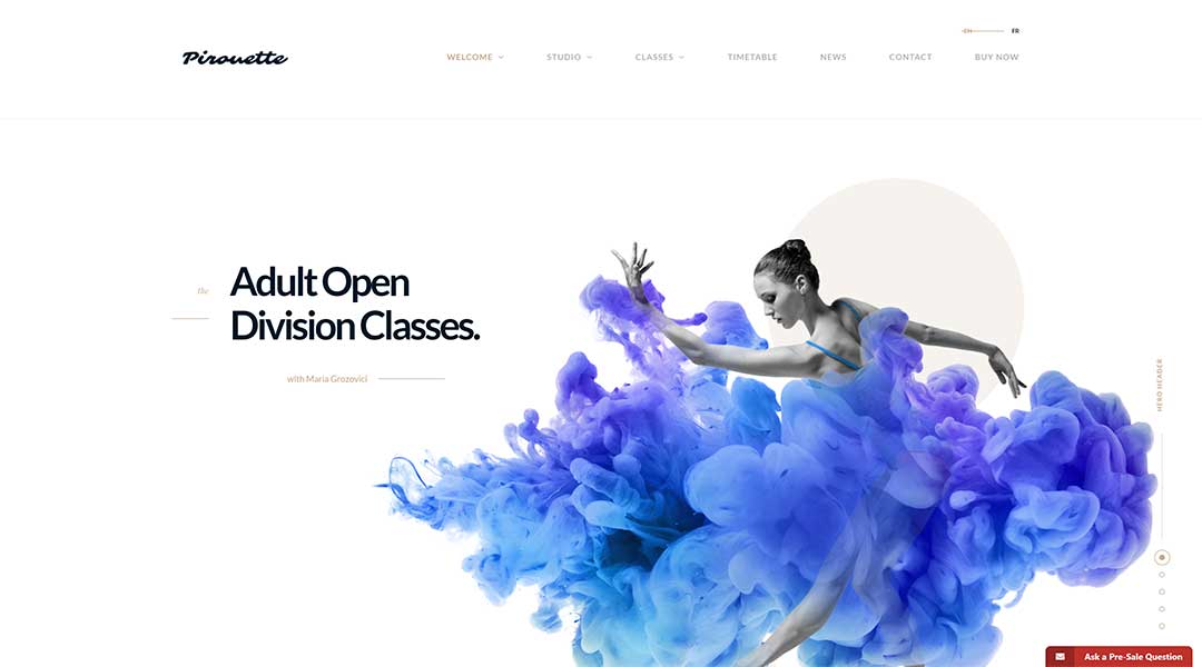 Dance WordPress Theme Dancing Academy