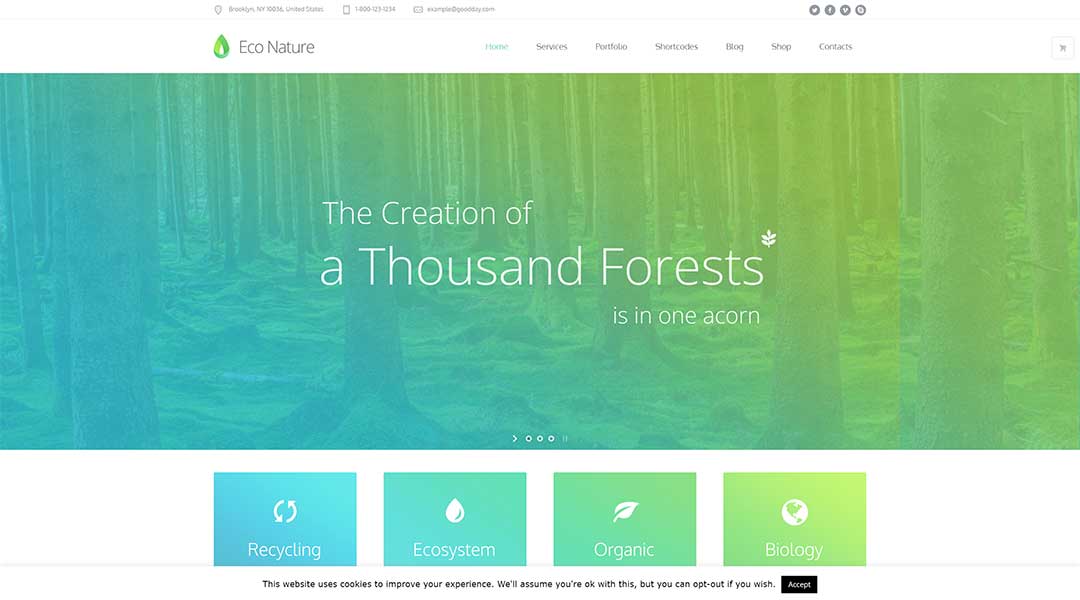 Eco Nature Environment Ecology WordPress Theme