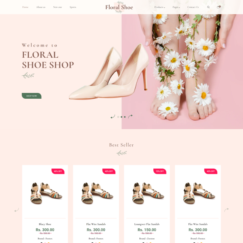 Floral Shoe - Shoe Store Shopify Theme