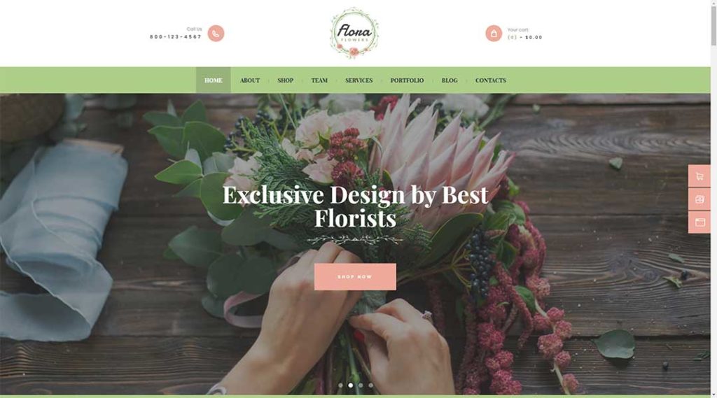 Flowers Boutique and Florist WordPress Theme