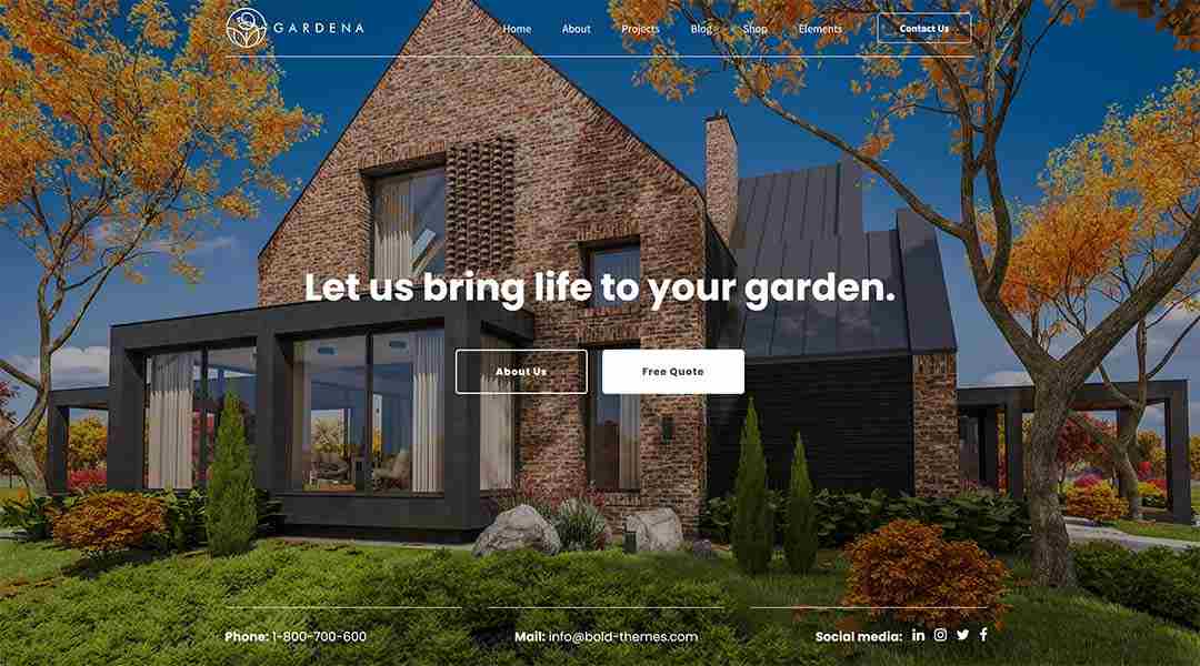 Gardena Landscaping & Gardening WordPress Theme