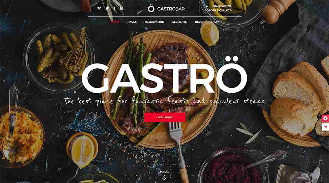 GastroBar Theme for Fast Food Restaurants and Bars