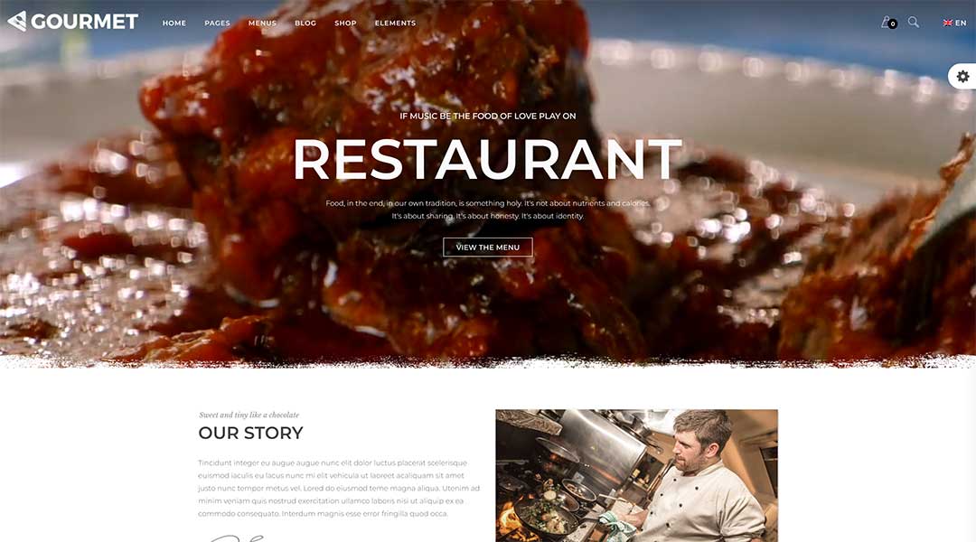 Gourmet Restaurant And Food Theme