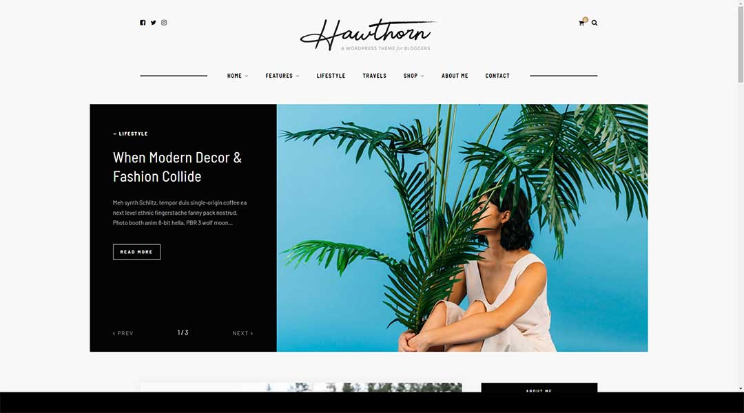Hawthorn A WordPress Blog & Shop Theme