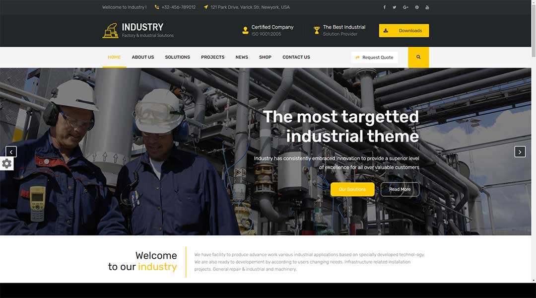 Industry WordPress Theme for Factory and Industrial Business