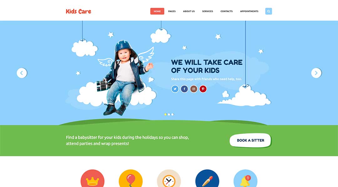 Kids Care A Multipurpose Children WordPress Theme