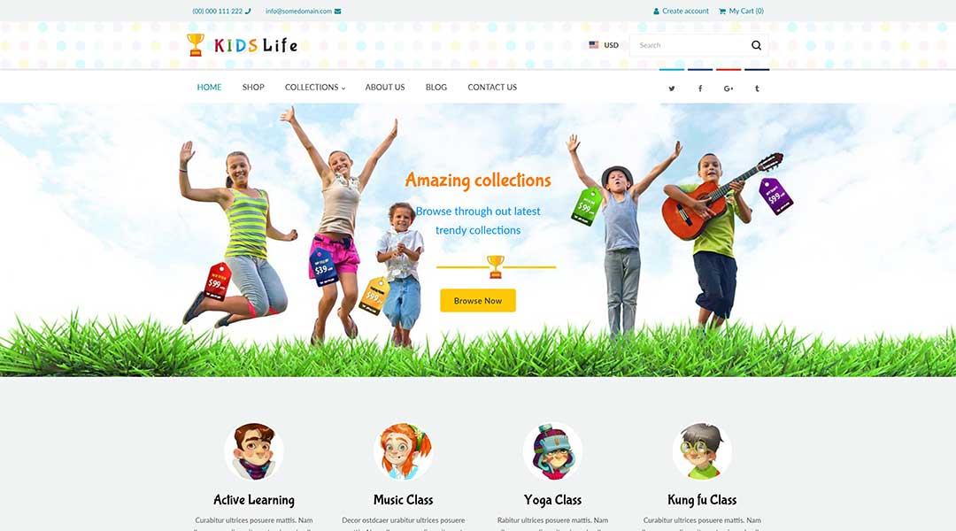 Kids Life Toys Children School Shopify Theme