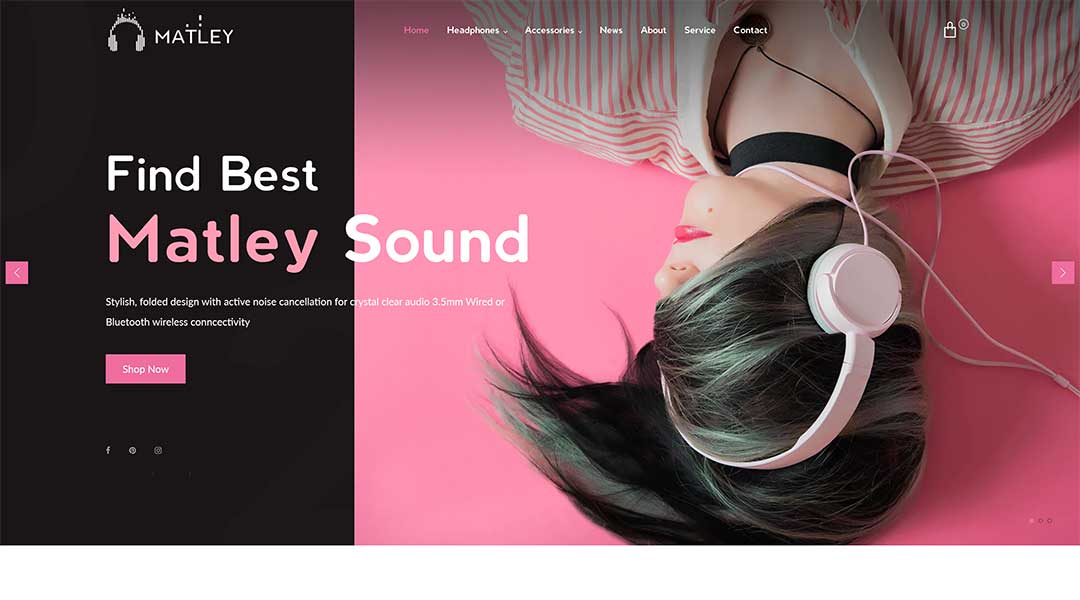 Matley Headphone & Electronics Store Shopify Theme