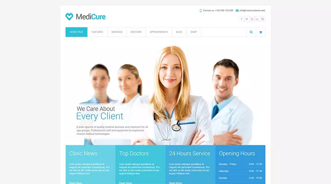 MediCure Medical WordPress Theme