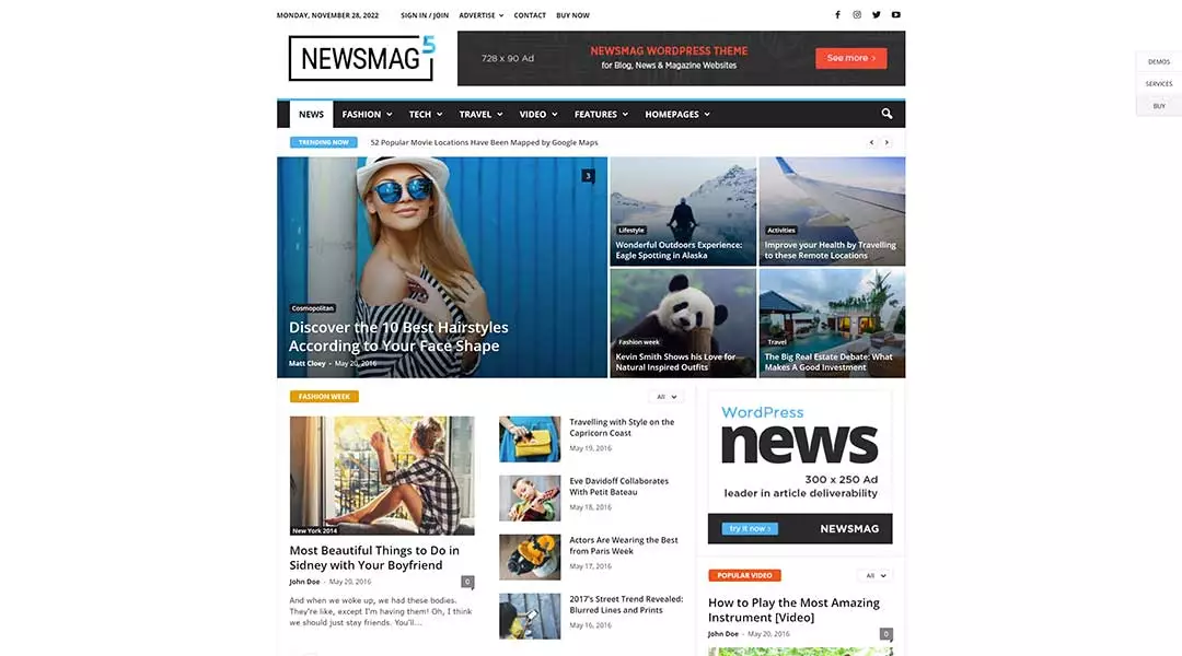 Newsmag Newspaper Magazine WordPress Theme