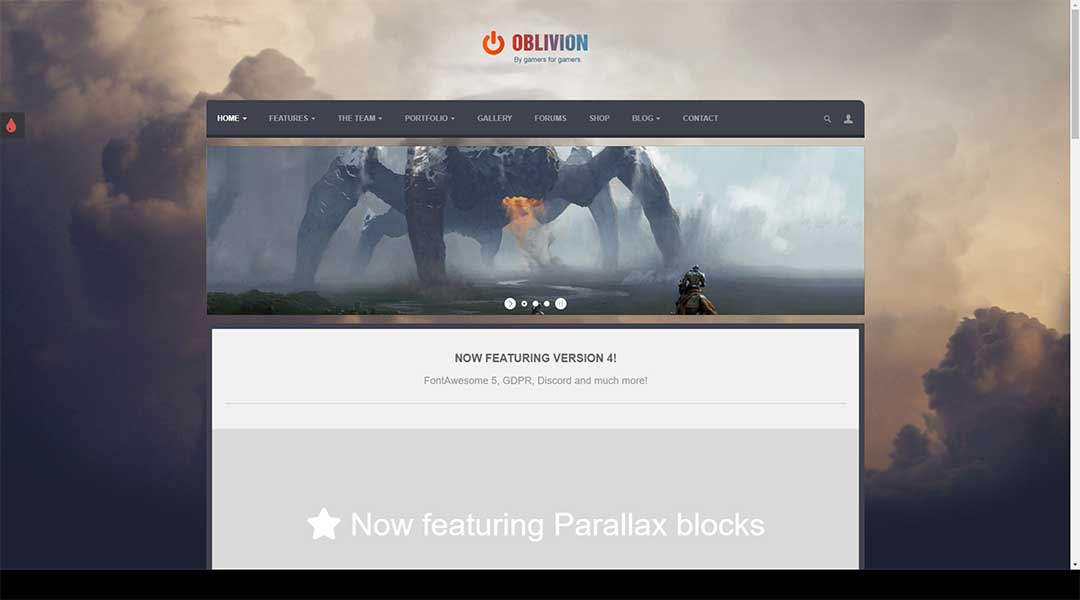 Oblivion The Ultimate Multipurpose Gaming Theme